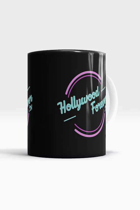 Caneca preta Hollywood Forever TV